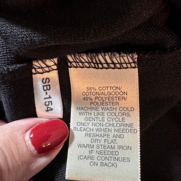 Susan Bristol Sweater Womens XL Black Long Sleeve Top Cotton Blend Layering - Picture 4 of 8